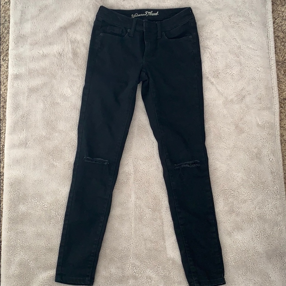 Universal Threads Black Ripped Jeans